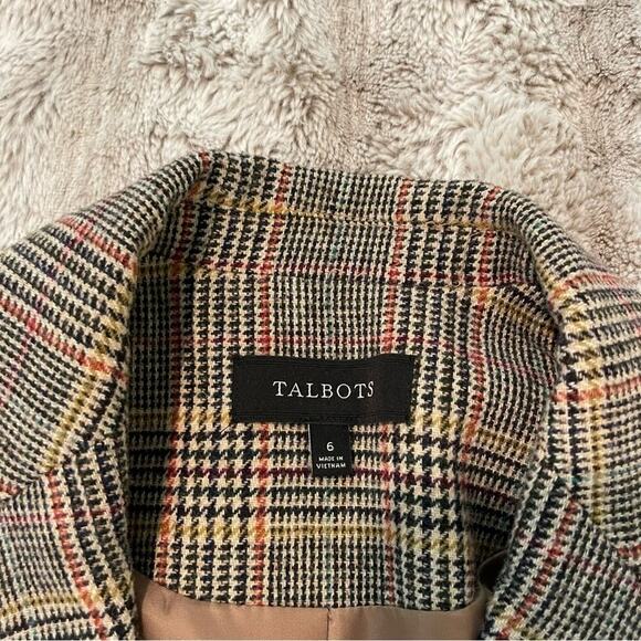 Talbots Brown Plaid Equestrian Sporting Blazer Coat - Picture 8 of 9